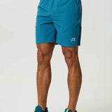 Reprimo Flight Shorts in lake blue with breathable fabric and functional zip pockets for active performance