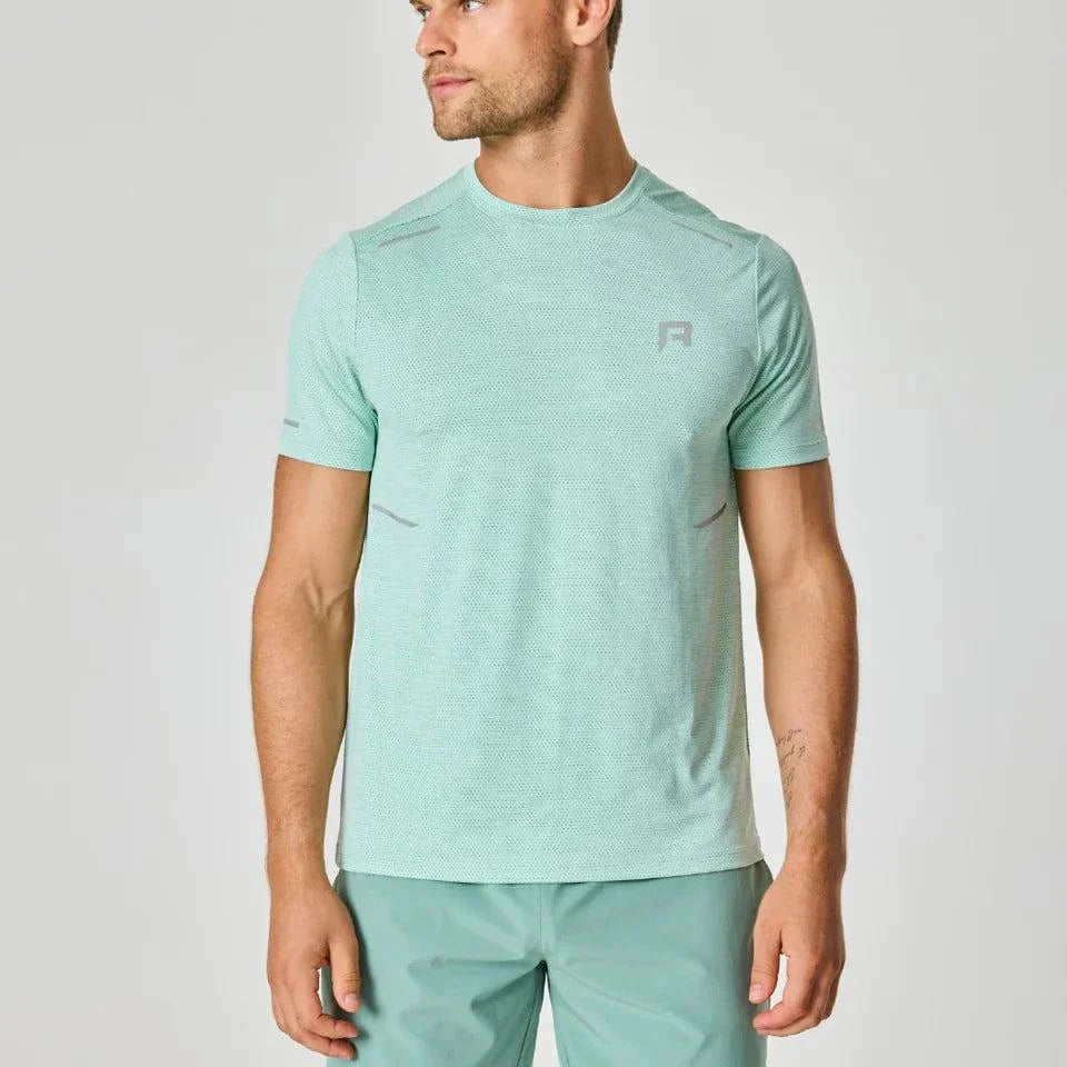 Reprimo Pulse T-Shirt in Seafoam worn by a person.