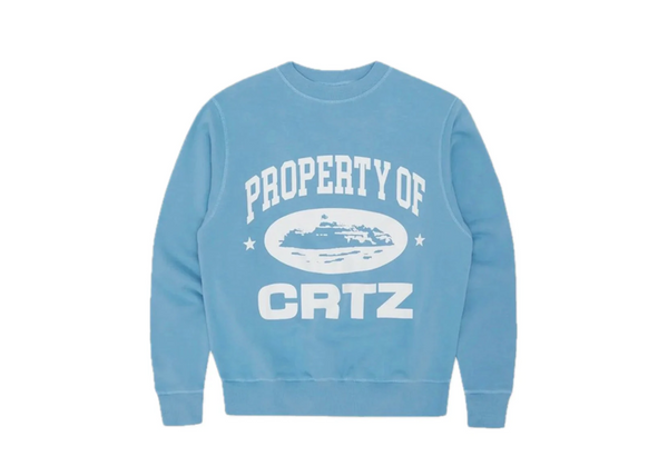 Corteiz Property of CRTZ Crewneck Blue