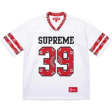 Supreme Bandana Football Jersey White with red bandana accents and number 39.