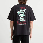 Black Casablanca Frosty Mountain graphic t-shirt with mountain design on back