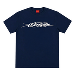 Corteiz Tribal Tee navy blue shirt with tribal design