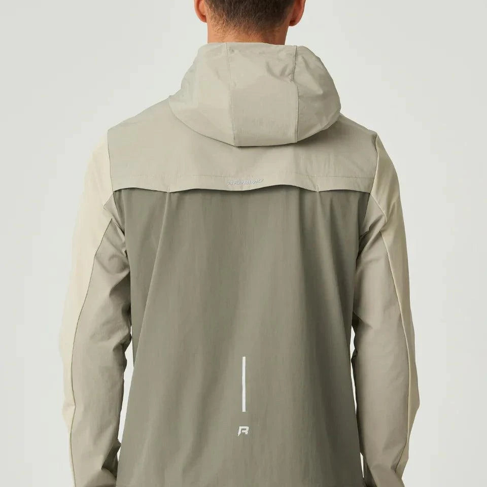 Reprimo Flight Windbreaker Khaki lightweight weather-resistant jacket with zip pockets and back vent