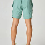 Reprimo Pulse Shorts in Seafoam color, back view.
