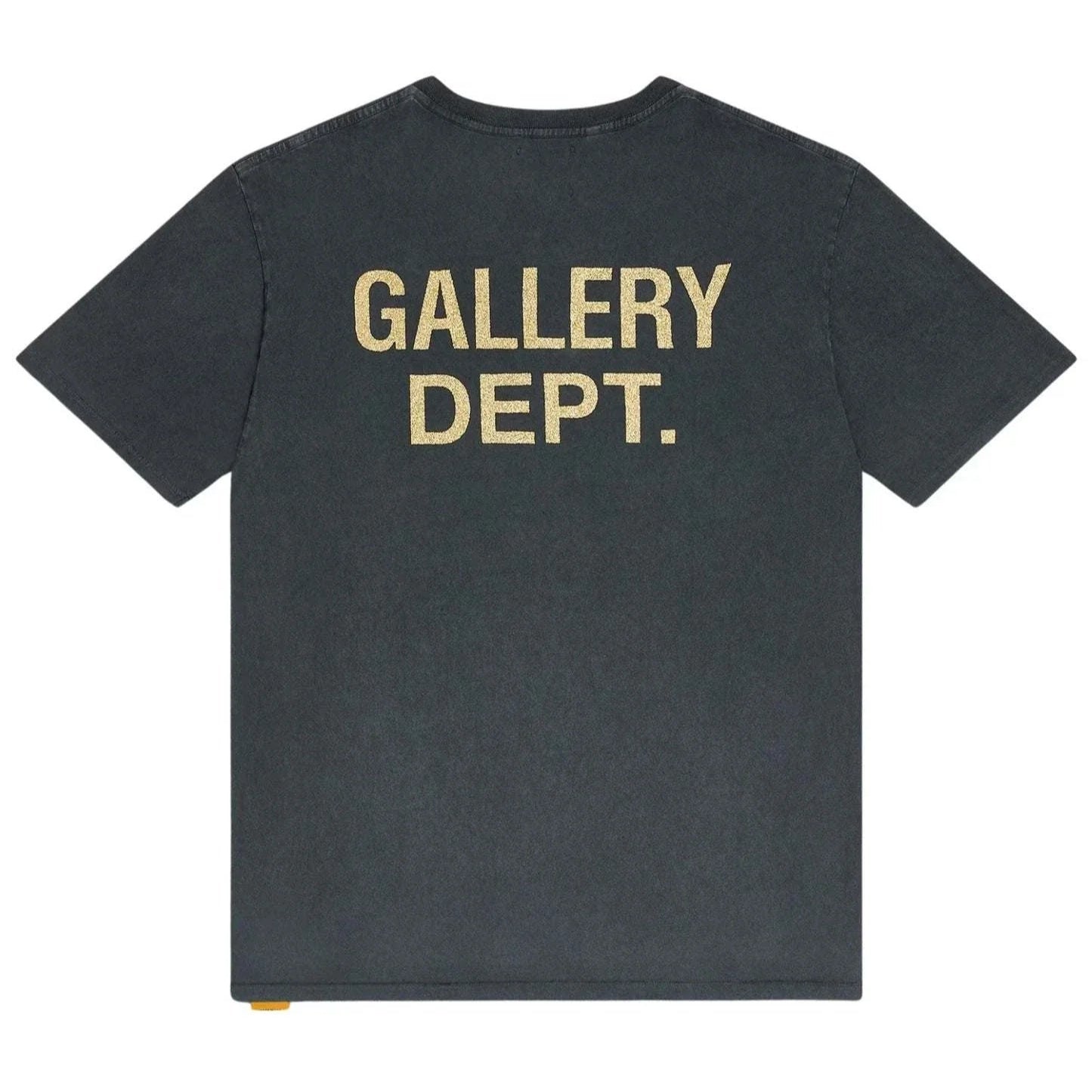 Vintage black Gallery Dept. Horrors T-shirt with bold text logo on the back