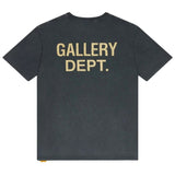 Vintage black Gallery Dept. Horrors T-shirt with bold text logo on the back