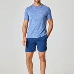 Reprimo Pulse T-Shirt in Indigo worn by model.