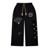 Suavo World Checkerboard Sweatpants Black