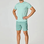 Reprimo Pulse T-Shirt in Seafoam worn by a model.
