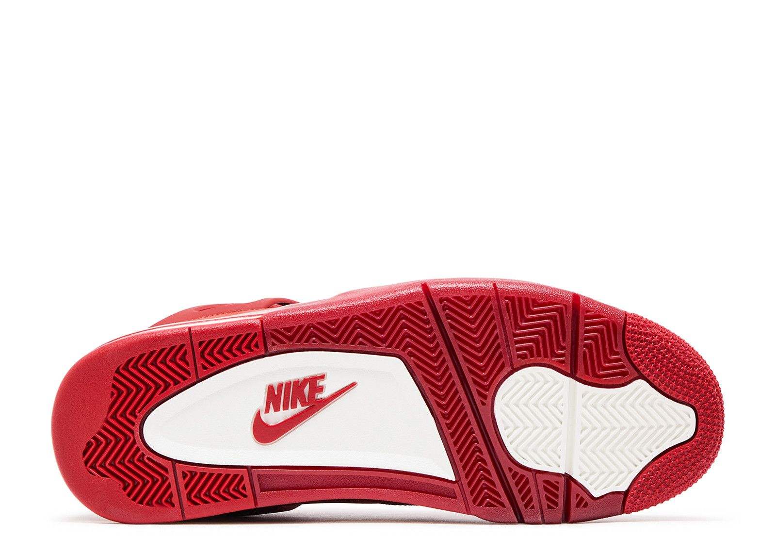 Nigel Sylvester x Air Jordan 4 Retro OG SP Brick By Brick sneaker outsole with red and white Nike logo