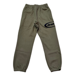 Olive green Drama Call Sweatpants with logo.