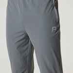 Reprimo Summit Pant in slate and light grey with lockable zip puller and custom jacquard waistband, athletic performance pants.