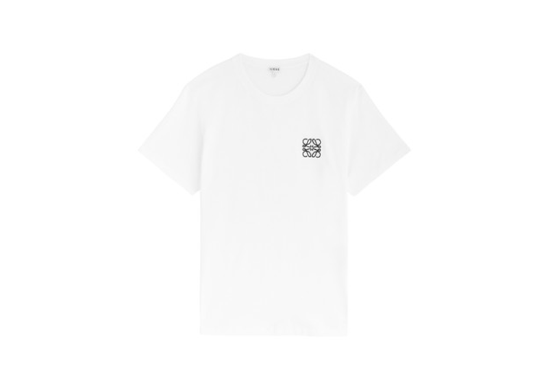 White Loewe Anagram T-Shirt with logo design