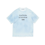 Acne Studios Stockholm logo t-shirt in dusty blue color