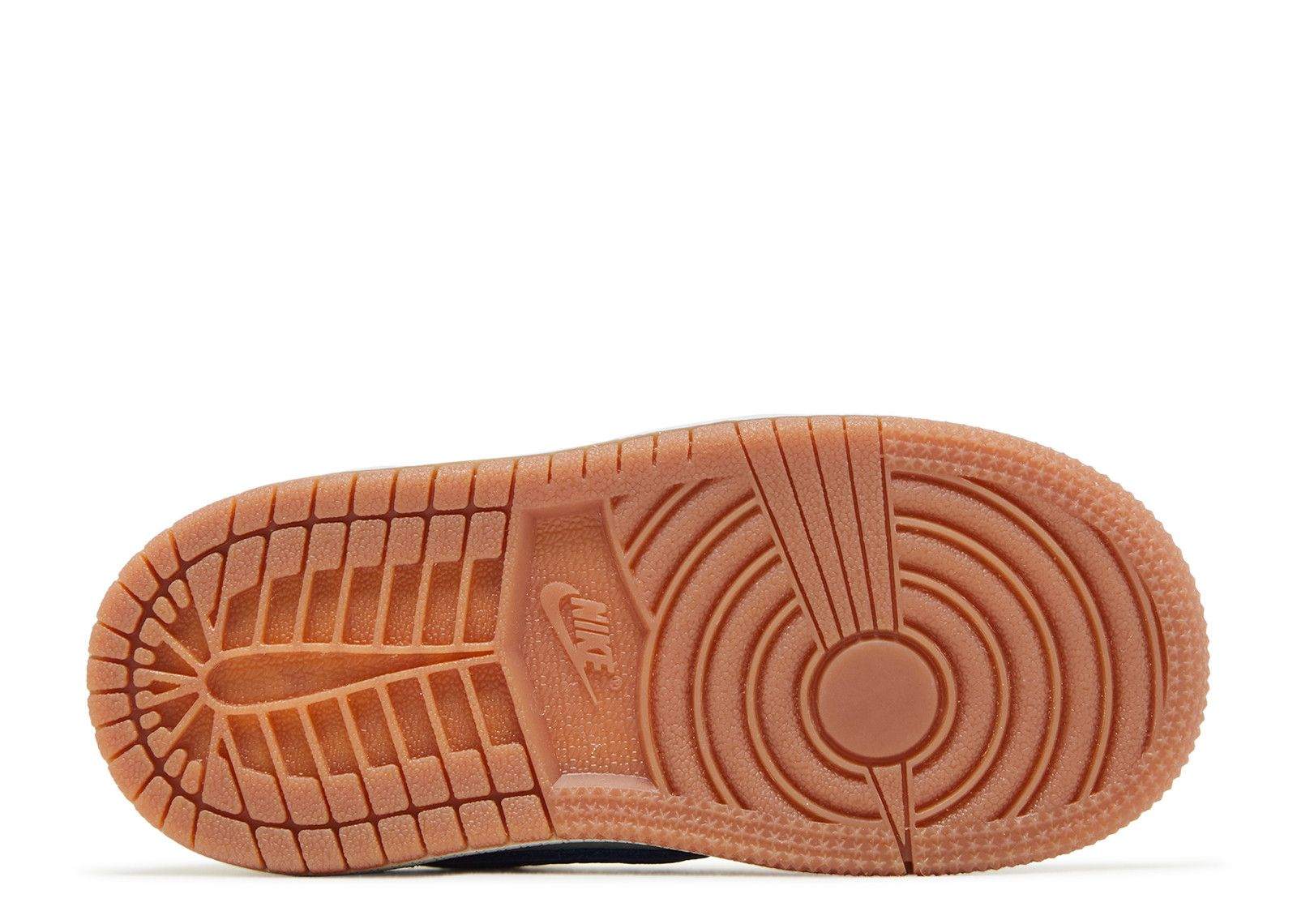 Travis Scott x Air Jordan 1 Retro Low OG SP TD Canary sneaker brown rubber sole bottom view