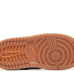 Travis Scott x Air Jordan 1 Retro Low OG SP TD Canary sneaker brown rubber sole bottom view