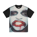 Corteiz Cypher Jersey black with graphic face print and mesh fabric sleeves