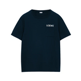 Loewe Pocket T-Shirt in navy blue color