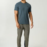 Reprimo Vortex Pants in dark moss and grey velvet with ergonomic panels and adjustable waistband.