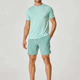Reprimo Pulse Shorts in Seafoam on male model.