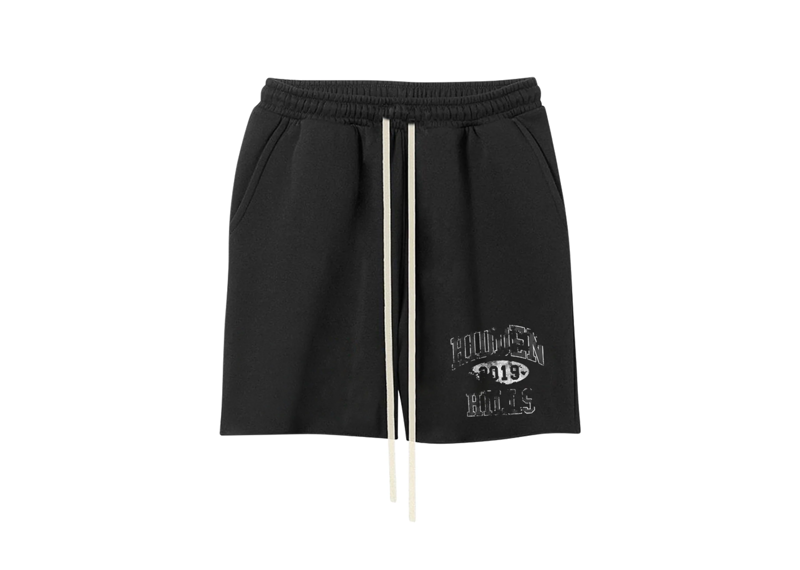 Suavo World Hidden Hills Black Shorts with logo design.
