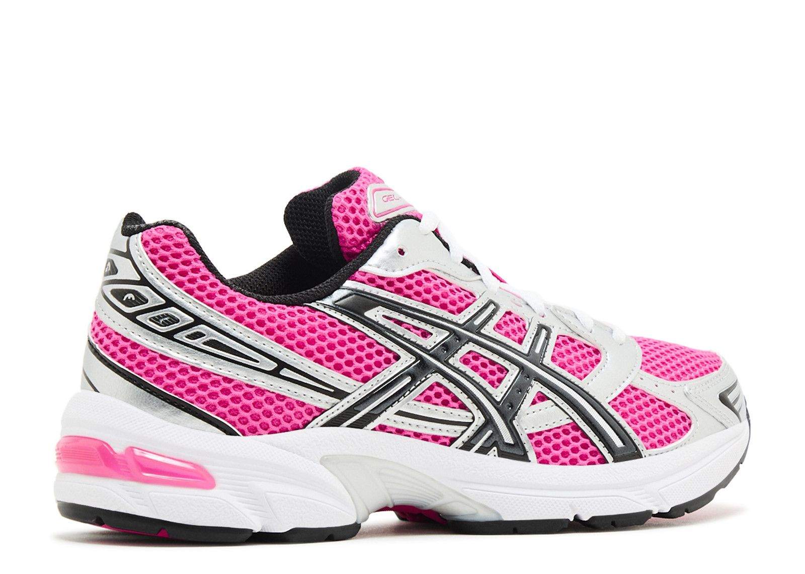 Wmns Gel 1130 Neon Pack pink running shoe with white and black accents