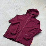 Studio By Charles burgundy hooded track jacket with zipper closure