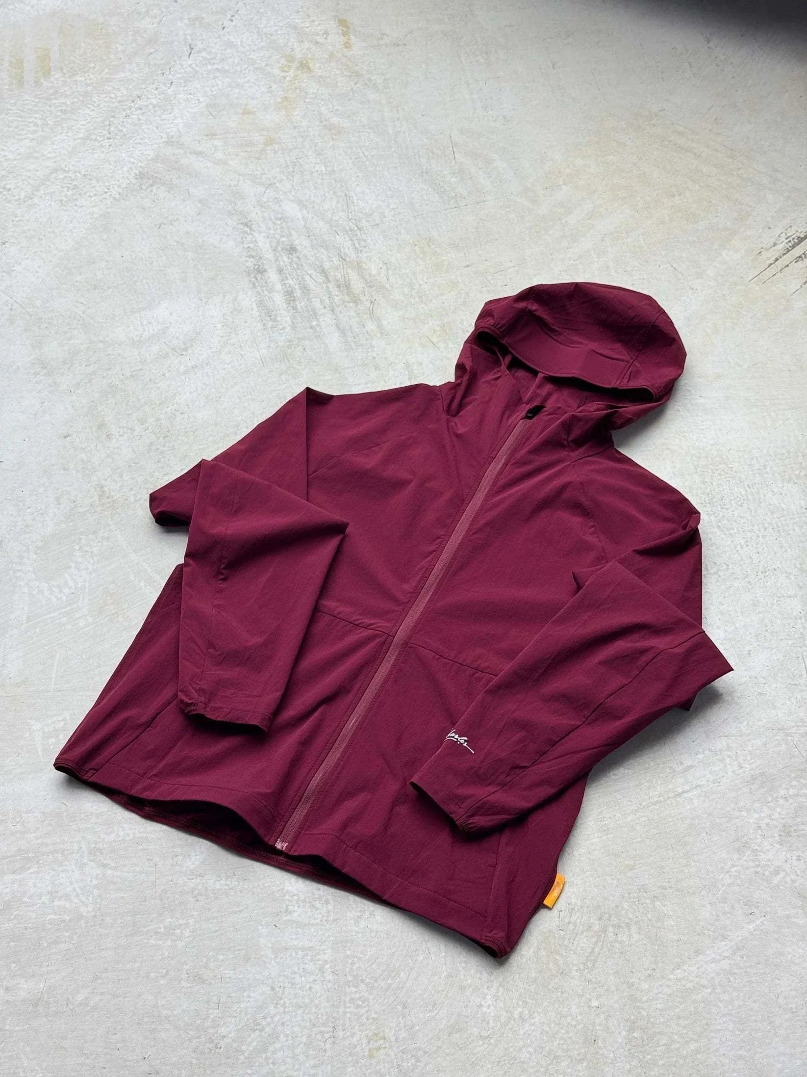 Studio By Charles burgundy hooded track jacket with zipper closure