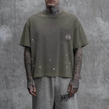 Askyurself vintage brown stained pocket t-shirt