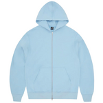 Corteiz Hybrid Jacquard Knit Alcatraz Zip Hoodie in baby blue.