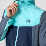 Reprimo Flight windbreaker in cyan and navy.