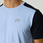 Reprimo Flight T-Shirt lightweight breathable athletic fit black and dusky sky with reflective strips