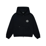 Broken Planet Midnight Black Sun Zip-Up Hoodie