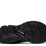 Gel Kayano 14 Black Pure Silver running shoe sole with detailed tread pattern