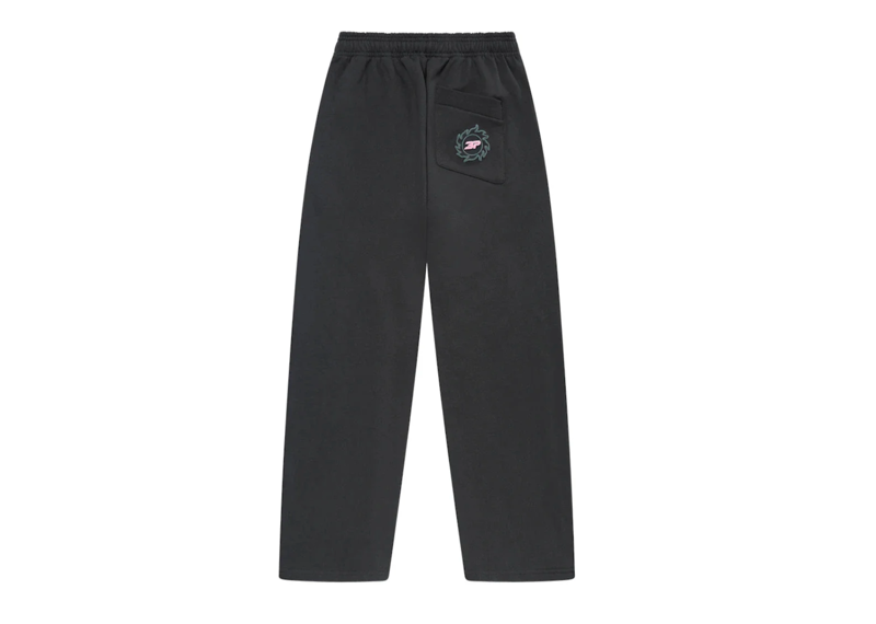 Broken Planet Star Gazing wide-leg sweatpants in black with pocket detail.