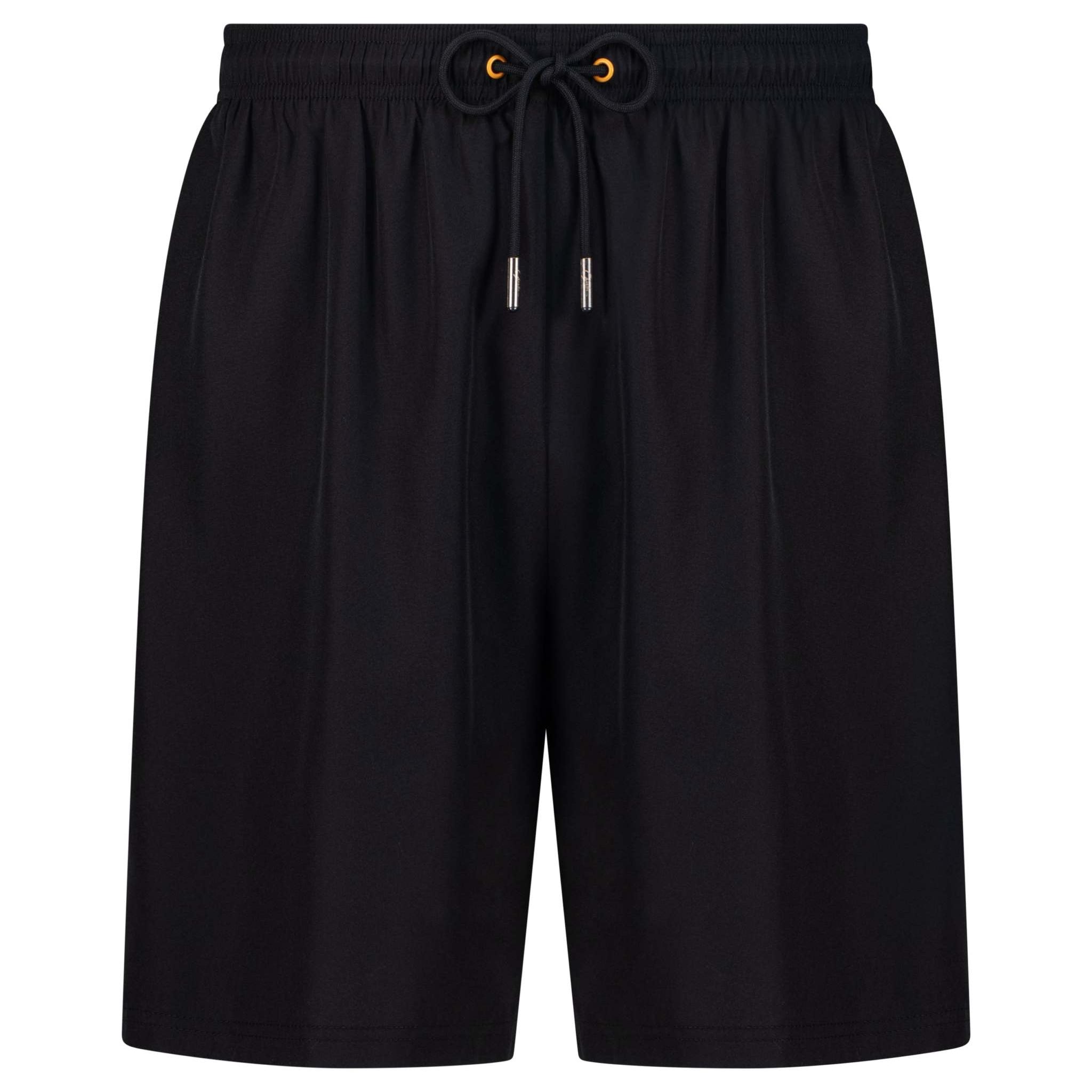 Studio By Charles black swim shorts displayed on a white background