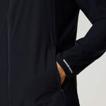 Reprimo Flight Windbreaker in black with zip pockets and breathable polyamide fabric for wind and light rain protection