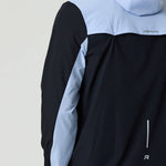 Reprimo Flight Windbreaker black and dusky sky lightweight weather-resistant jacket with hood and zip pockets