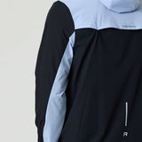 Reprimo Flight Windbreaker black and dusky sky lightweight weather-resistant jacket with hood and zip pockets