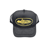 CORTEIZ ALCATRAZ TRUCKER HAT BLACK YELLOW