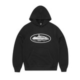 CORTEIZ ALCATRAZ HOODIE BLACK WHITE