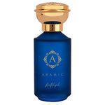 Aramic Hallelujah blue and gold perfume bottle 50ml inspired by Penhaligon Halfeti with citrus, floral, and woody notes