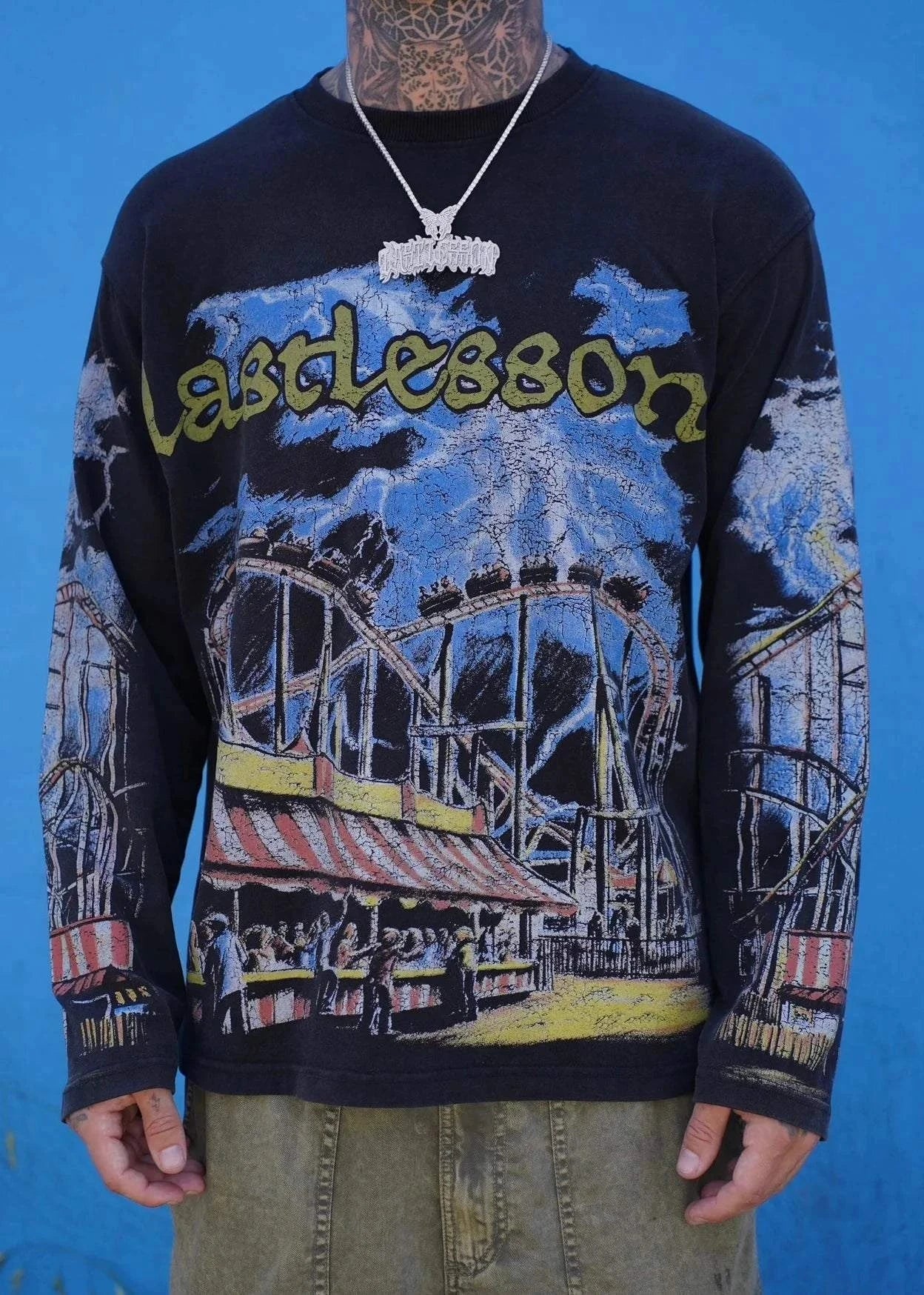 Last Lesson Carnival T-Shirt with carnival design and bold lettering.