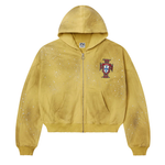 Vale Forever Sun Cluster yellow zip-up hoodie front view