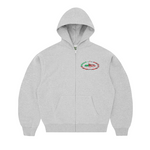 Corteiz x Denim Tears CORTEARS heather grey zip hoodie with front pocket and hood