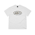 White Corteiz Screws Island Tee with logo design on front