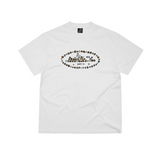 White Corteiz Screws Island Tee with logo design on front