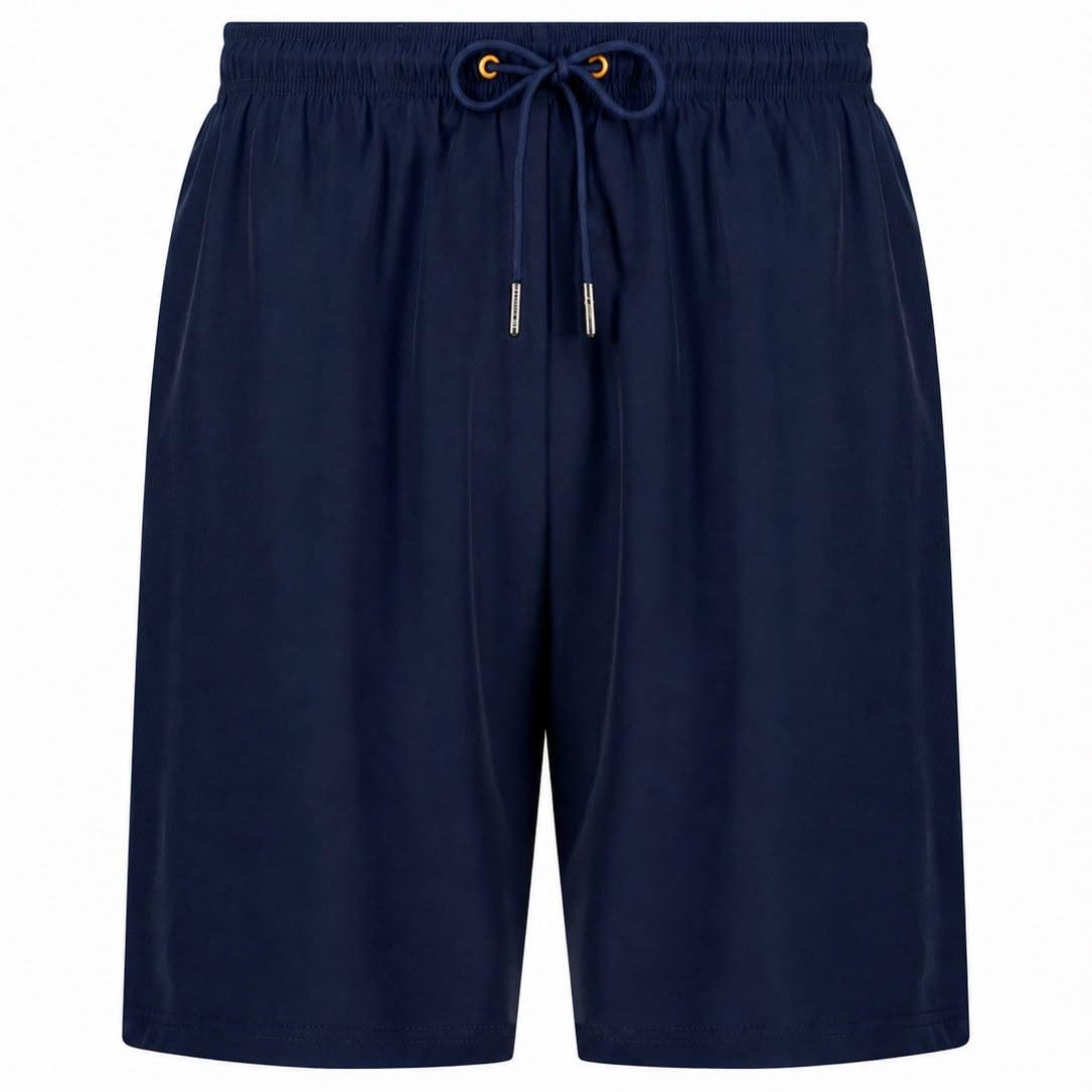 Studio By Charles navy swim shorts displayed on a white background