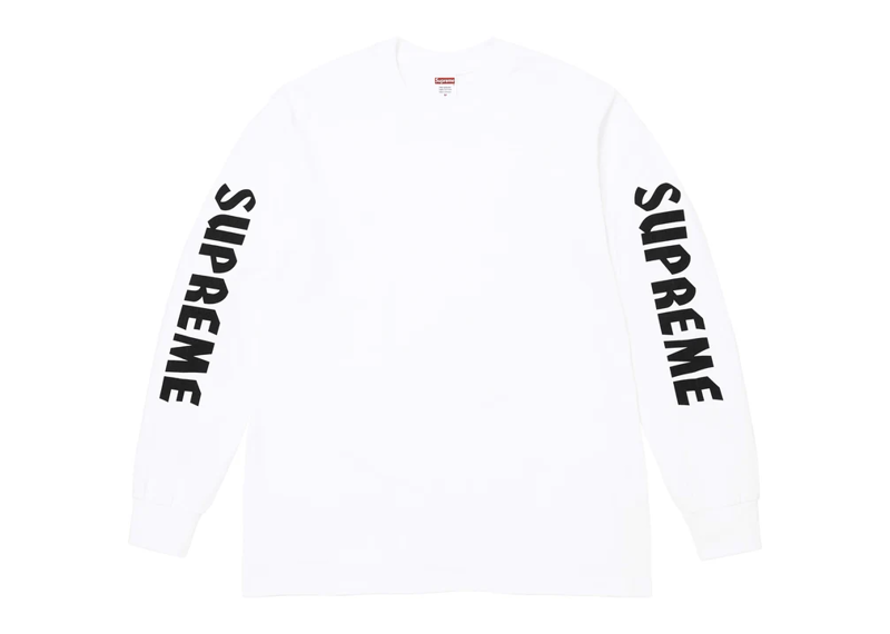 Supreme Spitfire L/S white long sleeve shirt front view