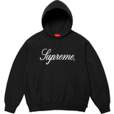 SUPREME EMBROIDERED SCRIPT HOODED SWEATSHIRT BLACK